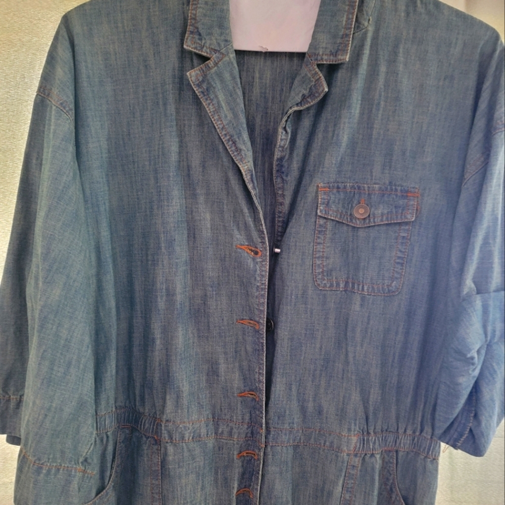 Lightweight denim jumpsuit